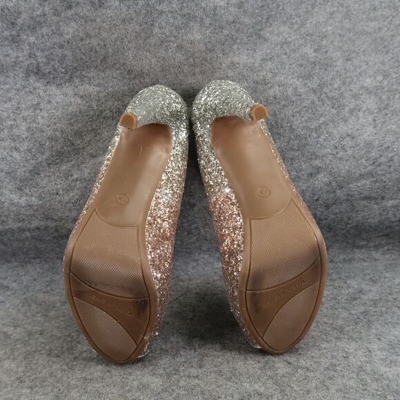 Marc Fisher Shoes Women 7.5 Platform Pump Peep Toe Glitter Fashion Harpyly Ombre - Picture 12 of 14